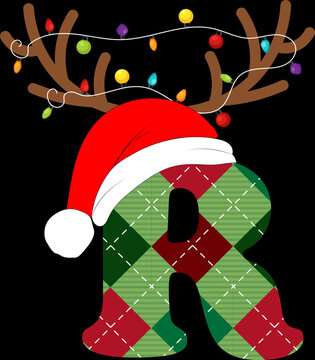 christmas font letter r