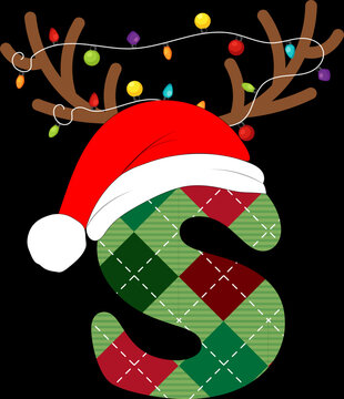 christmas font letter s
