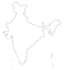 India map country map asia island icons symbols background geography borders