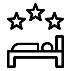 Bed  line icon