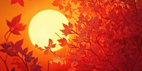 Backlit seeds of Fullmoon maple (Acer japonicum) illuminated by soft light, Backlit seeds of Fullmoon maple illuminated by soft light