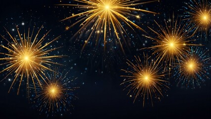 Naklejka premium fireworks on the background
