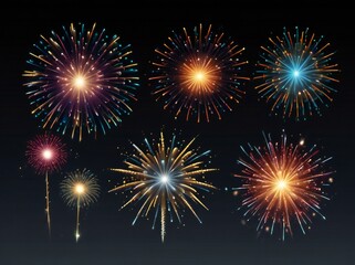 Naklejka premium fireworks on the night sky