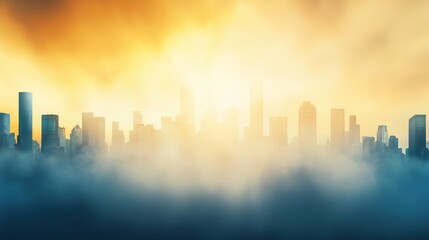 Dust Storm Sweeping Through City at Dusk