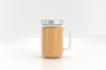 Realistic Mason Drinking Glass Jar Mockup for Customizable Branding Presentations