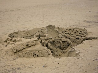 sand castle in the sand