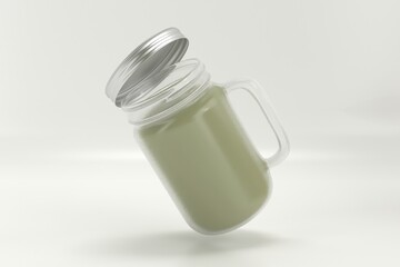 Realistic Mason Drinking Glass Jar Mockup for Customizable Branding Presentations