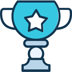 Trophy vector icon with an isolated background 
