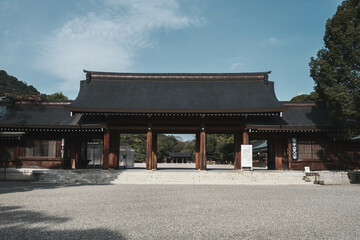  [NARA]A famous shrine surrounded by nature in Nara Prefecture, Details of a building steeped in...