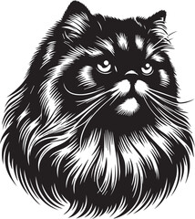 Persian cat big hair cute vector © Rohan