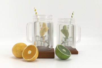 Realistic Mason Drinking Glass Jar Mockup for Customizable Branding Presentations