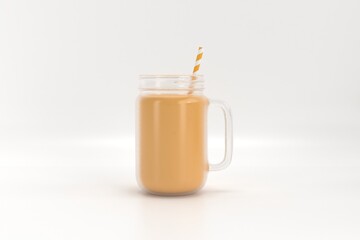 Realistic Mason Drinking Glass Jar Mockup for Customizable Branding Presentations