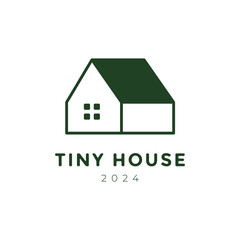tiny house minimalist house logo design graphic vector
