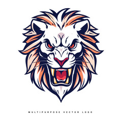 vector logo with lion