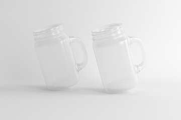 Realistic Mason Drinking Glass Jar Mockup for Customizable Branding Presentations