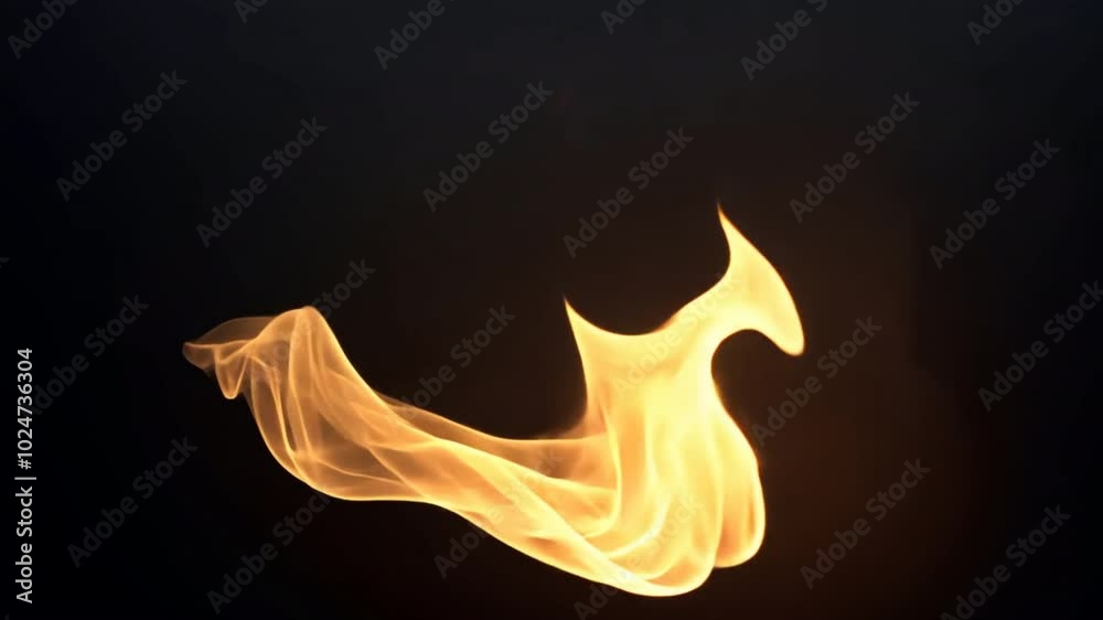 Fototapete fiery abstract: a mesmerizing dance of flames against a dark backdrop. captivating swirls of fire cr