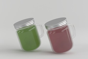 Realistic Mason Drinking Glass Jar Mockup for Customizable Branding Presentations