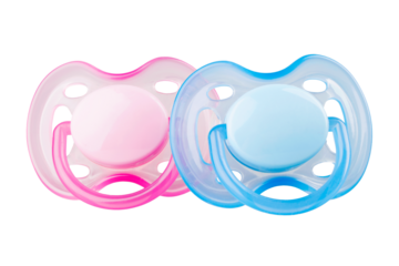 Baby pacifier isolated on transparent background. Png format