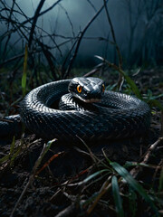 Obraz premium snake in the grass