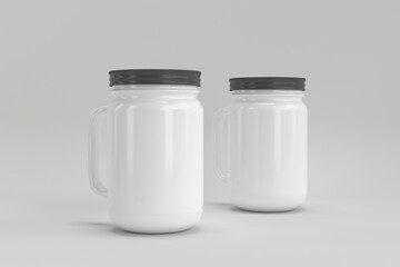 Mason Ceramic jar for Packaging Design Mockup Presentations