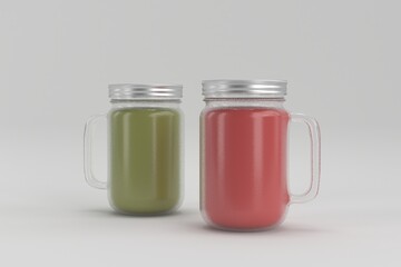 Realistic Mason Drinking Glass Jar Mockup for Customizable Branding Presentations