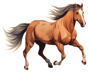 Obraz premium PNG Rocky Mountain Horse horse stallion running.