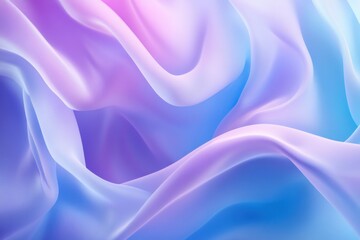 Fototapeta premium Soft blue and purple background with abstract flowing fabric, creating serene and calming atmosphere. gentle waves evoke sense of tranquility and elegance