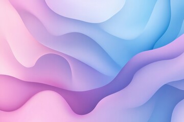 Obraz premium Soft blue and purple background with gentle shapes creates calming atmosphere. smooth gradients and flowing lines evoke sense of tranquility and creativity