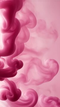 Abstract pink smoke swirl art on soft