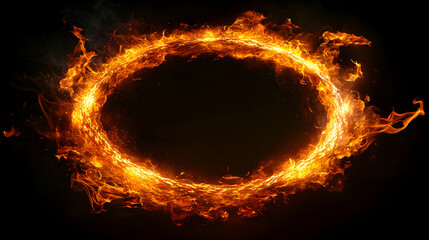 fire flames on black