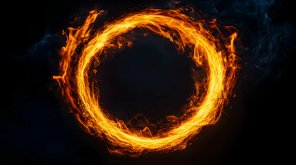 Fototapeta premium fire flames on black