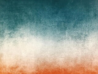 Fototapeta premium dark, grainy gradient background blending orange, white, and blue teal hues, creating a visually striking header ideal for posters or banners, with a subtle noise texture enhancing depth