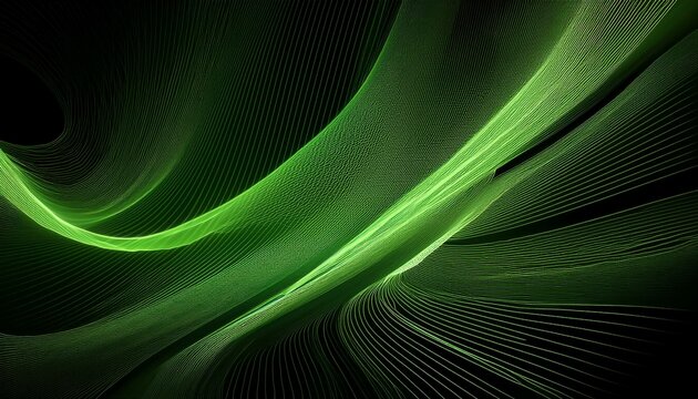 abstract green trapcode mir isolated on black abstract dark motion gradient light trails futuristic background