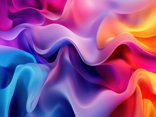 dynamic flowing lines in a spectrum of colors creating an abstract 3d rendering, evoking a sense of movement and energy, perfect for modern digital backgrounds or art design