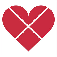 red heart vector