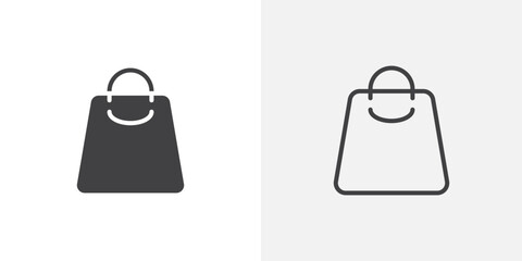 Bag icon isolated on the white background.