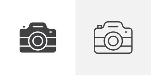 Camera icon isolated on the white background.