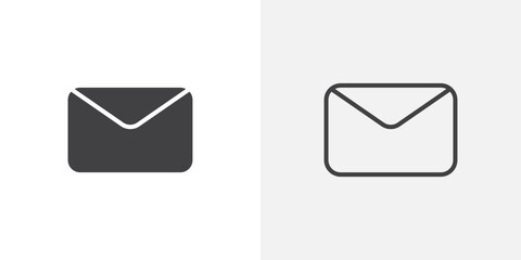 Email button icon isolated on the white background.