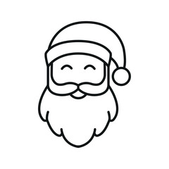 santa claus line icon illustration