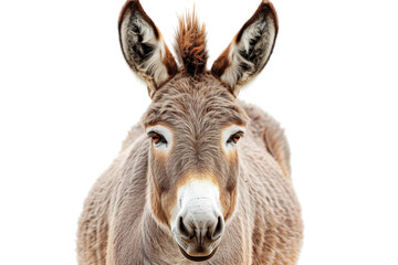 Fototapeta premium Friendly Donkey: A Gentle Farm Animal with Long Ears.