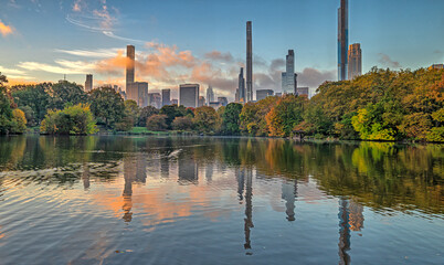 Central Park, New York City at the lake