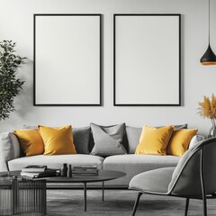 Modern Living Room Mockup.