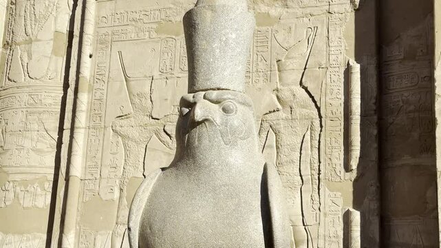Take to the skies with Horus, the god of the sky. See the majestic statue of the falcon-headed deity at Edfu Temple and feel the power of this ancient Egyptian god.