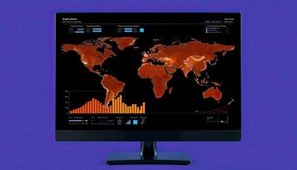 Interactive data visualization platform with holographic displays and real-time analytics, offering a futuristic approach to understanding and analyzing data. AI-generated