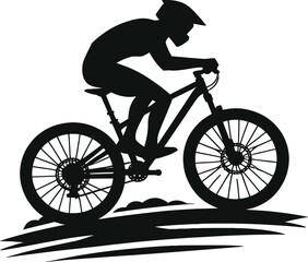 silhouette of a cyclist