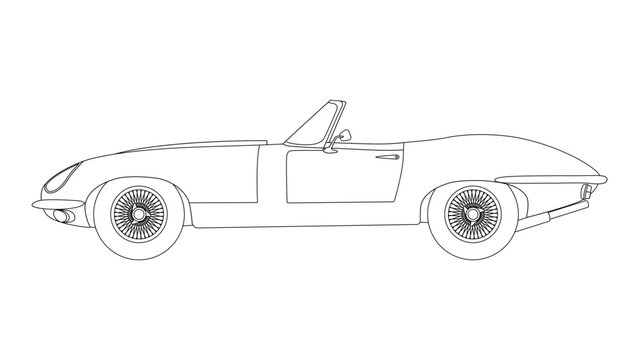 Jaguar E-type convertible 
Classic British cabriolet 