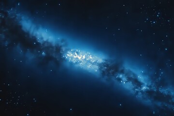 Obraz premium A starry sky with a bright galaxy.