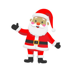 Happy santa claus wishes merry christmas and happy new year christmas illustration.