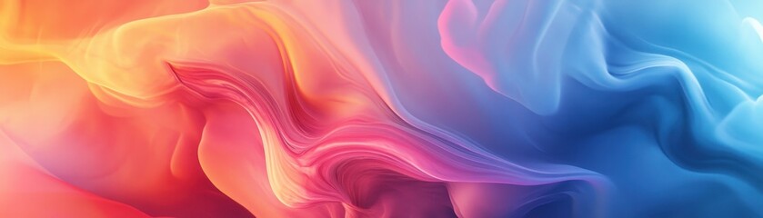 Obraz premium Vibrant Fluid Abstraction: Captivating Swirls of Colorful Energy