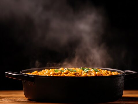 Creamy Bengali cholar dal, split chickpeas cooked with coconut and flavored with panch phoron